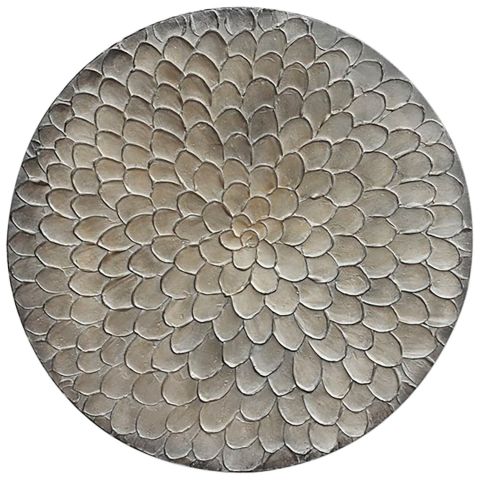 Wandornament Pictura 60 cm rond grijs