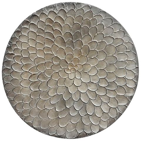 Wandornament Pictura 80 cm rond grijs