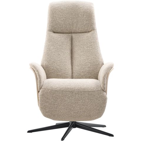 Relaxzetel Serio beige licht hout premium comfort
